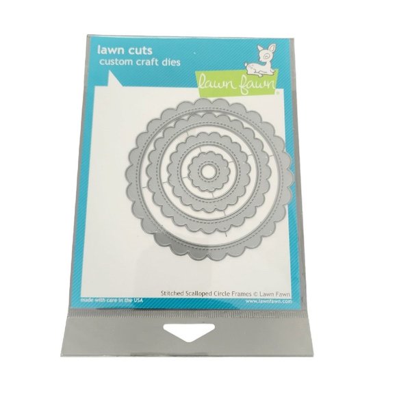 Lawn Fawn Stitched Scalloped Circle Frames New - Picture 1 of 1